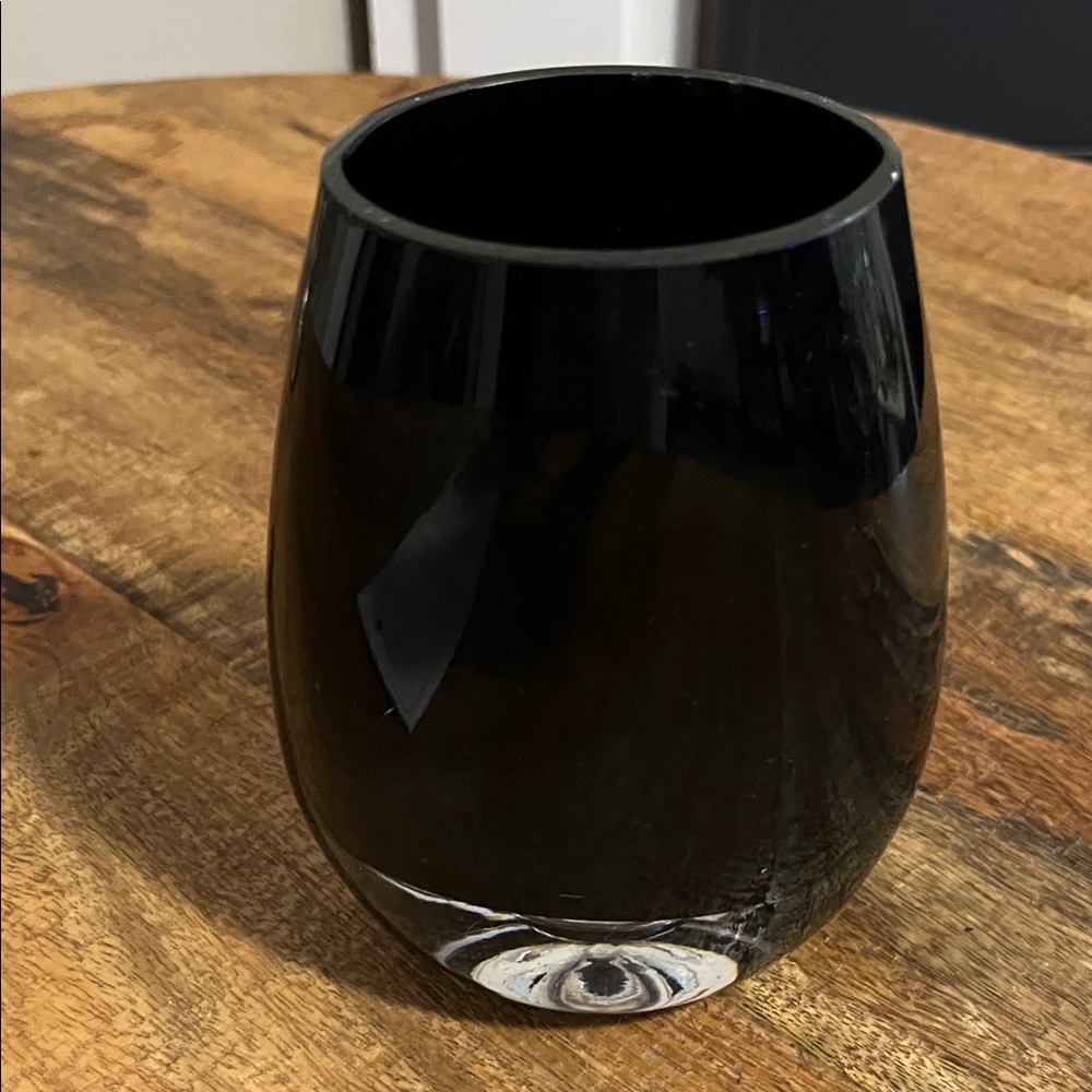 Krosno Elegant Black  Poland Glass  bud Vase.